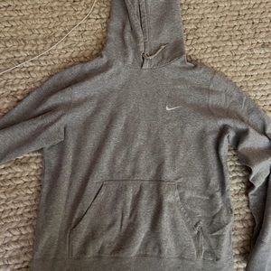 grey nike swoosh hoodie